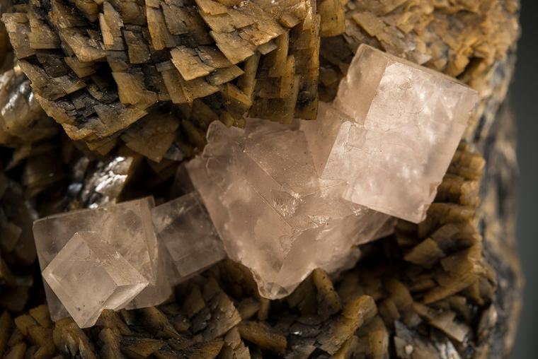 FLUORITE on SIDERITE